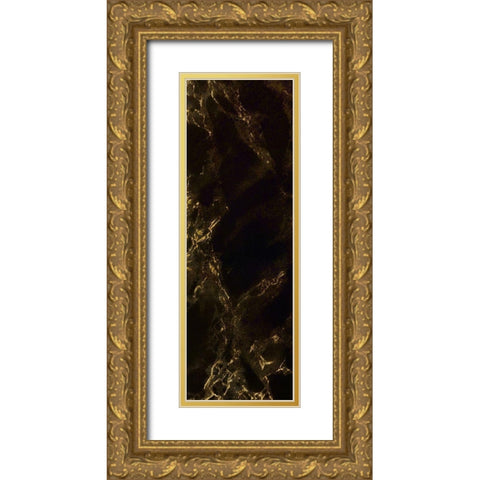 Black Gold 2 Gold Ornate Wood Framed Art Print with Double Matting by Kimberly, Allen