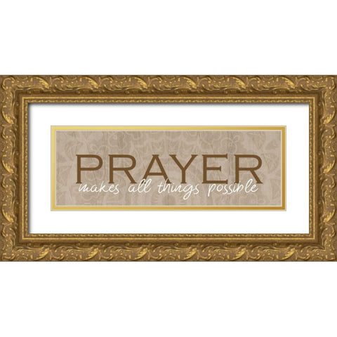 Prayer Gold Ornate Wood Framed Art Print with Double Matting by Kimberly, Allen