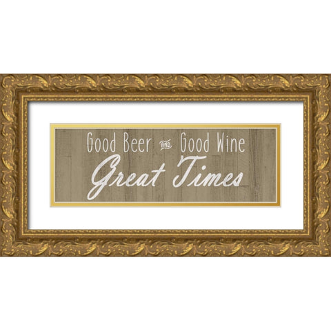 Great Time v2 Gold Ornate Wood Framed Art Print with Double Matting by Kimberly, Allen