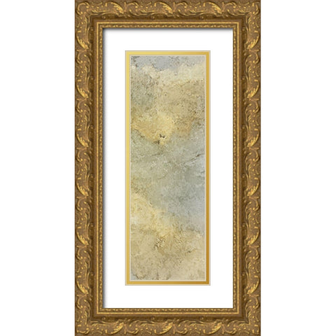 Golden Stream B Gold Ornate Wood Framed Art Print with Double Matting by Kimberly, Allen