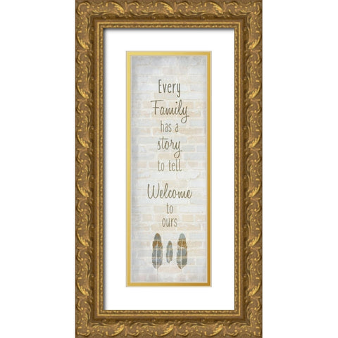 Family D Gold Ornate Wood Framed Art Print with Double Matting by Kimberly, Allen