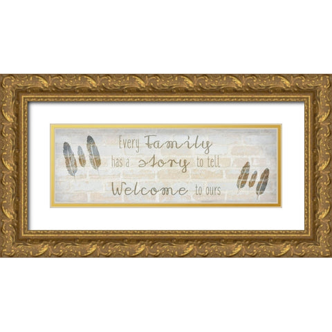 Family Time 6b Gold Ornate Wood Framed Art Print with Double Matting by Kimberly, Allen