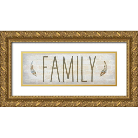 Family Time 1 Gold Ornate Wood Framed Art Print with Double Matting by Kimberly, Allen