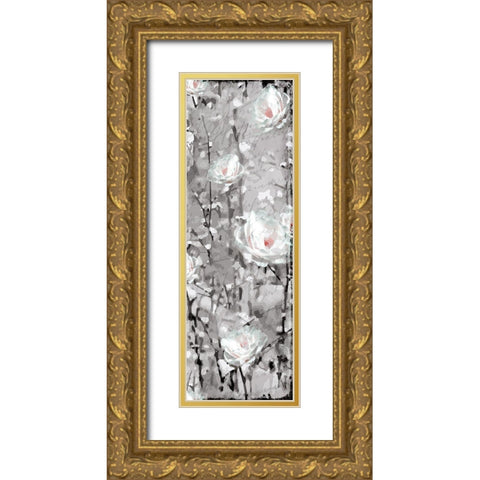 Blooming in White 2 Gold Ornate Wood Framed Art Print with Double Matting by Kimberly, Allen