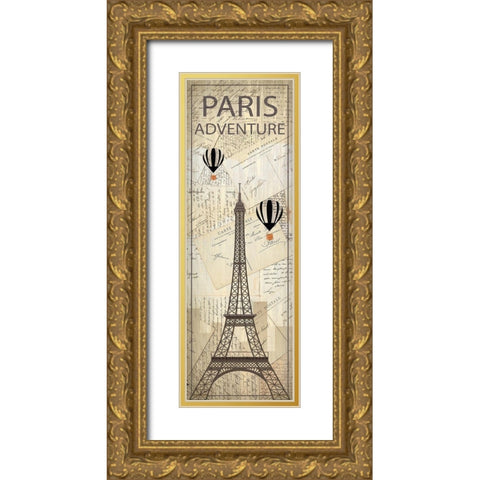 Hello Travel 2 Gold Ornate Wood Framed Art Print with Double Matting by Kimberly, Allen