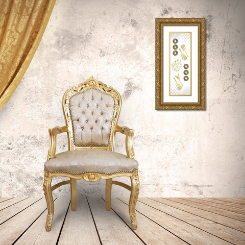 Lets Play Panel Gold Ornate Wood Framed Art Print with Double Matting by Kimberly, Allen
