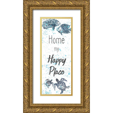 Spaltter Panel Gold Ornate Wood Framed Art Print with Double Matting by Kimberly, Allen