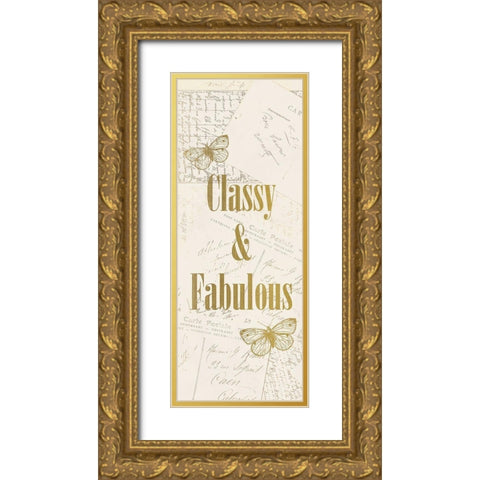 Fashion Panel Gold Ornate Wood Framed Art Print with Double Matting by Kimberly, Allen
