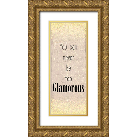 Glamour Panel Gold Ornate Wood Framed Art Print with Double Matting by Kimberly, Allen