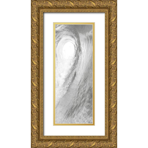 Silver Wash in the Wave 1 Gold Ornate Wood Framed Art Print with Double Matting by Kimberly, Allen