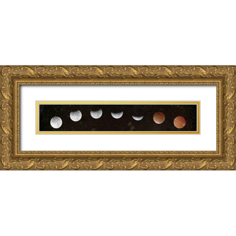 Moons Gold Ornate Wood Framed Art Print with Double Matting by Kimberly, Allen