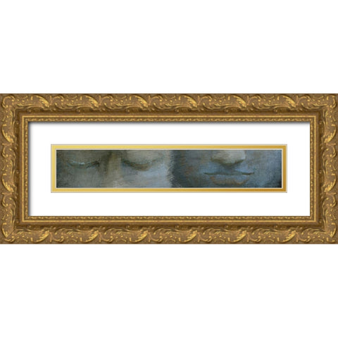 Serenity Face Gold Ornate Wood Framed Art Print with Double Matting by Kimberly, Allen