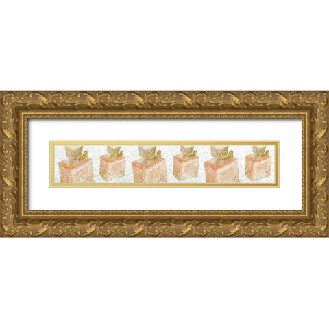 Sparkle Perfume Gold Ornate Wood Framed Art Print with Double Matting by Kimberly, Allen