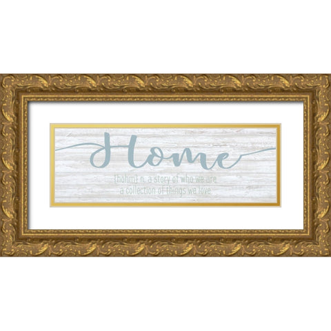 Home Gold Ornate Wood Framed Art Print with Double Matting by Kimberly, Allen