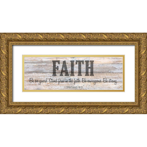 Verse Panel B Gold Ornate Wood Framed Art Print with Double Matting by Kimberly, Allen