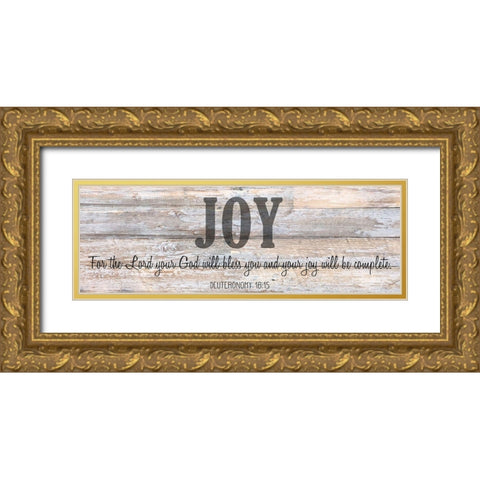 Verse Panel D Gold Ornate Wood Framed Art Print with Double Matting by Kimberly, Allen