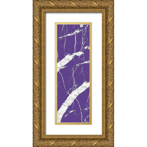 Violet Streams 1 Gold Ornate Wood Framed Art Print with Double Matting by Kimberly, Allen