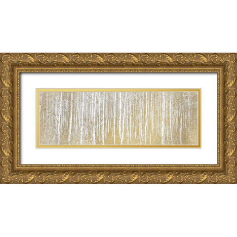 Forest in Gold Gold Ornate Wood Framed Art Print with Double Matting by Kimberly, Allen