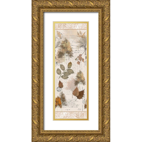 My Fall Panel Gold Ornate Wood Framed Art Print with Double Matting by Kimberly, Allen