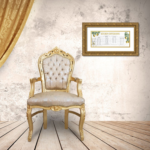 Kitchen Conversion B Gold Ornate Wood Framed Art Print with Double Matting by Kimberly, Allen