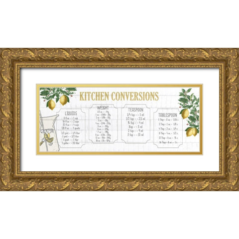 Kitchen Conversion B Gold Ornate Wood Framed Art Print with Double Matting by Kimberly, Allen