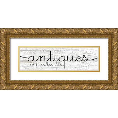 Antiques Gold Ornate Wood Framed Art Print with Double Matting by Kimberly, Allen