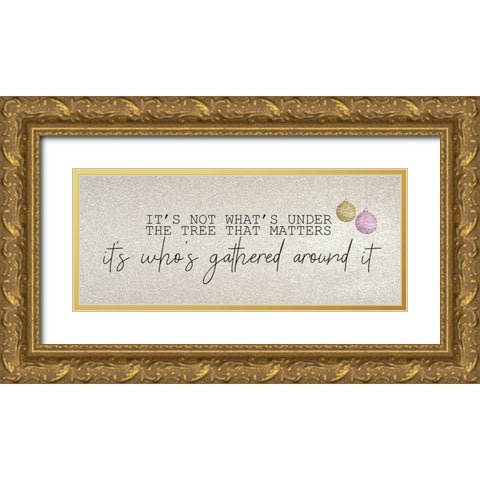 Christmas Romance 7 Gold Ornate Wood Framed Art Print with Double Matting by Kimberly, Allen