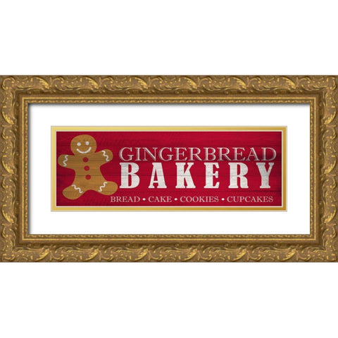 Gingerbread Bakery 1 Gold Ornate Wood Framed Art Print with Double Matting by Kimberly, Allen