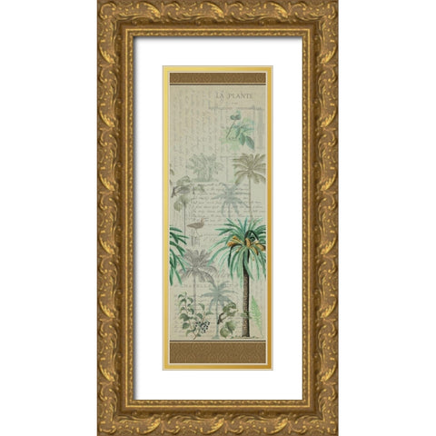 Palm Dreams Gold Ornate Wood Framed Art Print with Double Matting by Kimberly, Allen