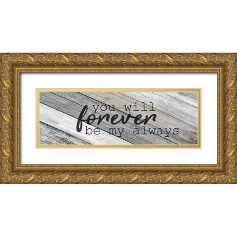 Forever Family 4 Gold Ornate Wood Framed Art Print with Double Matting by Kimberly, Allen