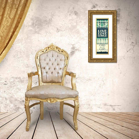 Welcome to the Woods Panel B Gold Ornate Wood Framed Art Print with Double Matting by Kimberly, Allen