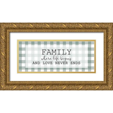 Family Gold Ornate Wood Framed Art Print with Double Matting by Kimberly, Allen