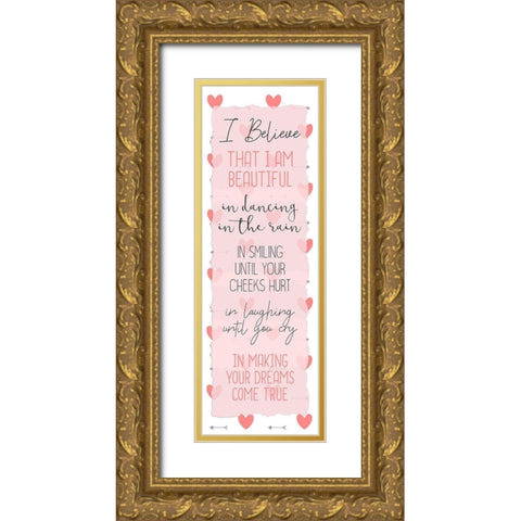 I Believe 1 Gold Ornate Wood Framed Art Print with Double Matting by Kimberly, Allen