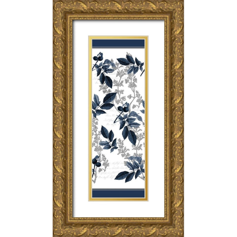 Branches Panel Gold Ornate Wood Framed Art Print with Double Matting by Kimberly, Allen