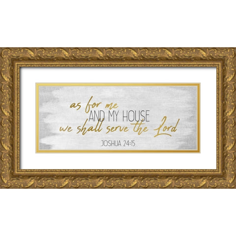 My House Panel Gold Ornate Wood Framed Art Print with Double Matting by Kimberly, Allen