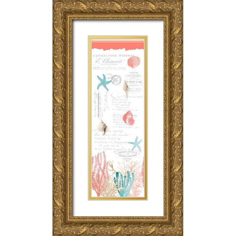 Coral Cove Gold Ornate Wood Framed Art Print with Double Matting by Kimberly, Allen