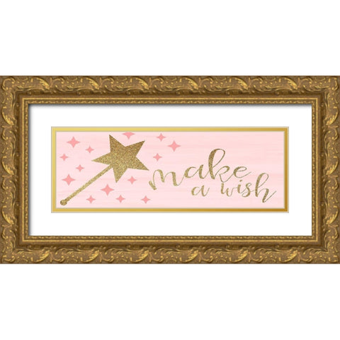 Make a Wish Gold Ornate Wood Framed Art Print with Double Matting by Kimberly, Allen