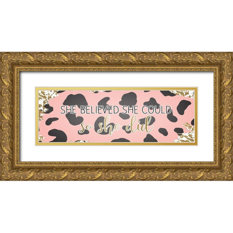 She Believed 1 Gold Ornate Wood Framed Art Print with Double Matting by Kimberly, Allen