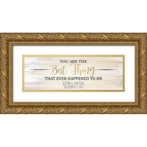 The Best Things B Gold Ornate Wood Framed Art Print with Double Matting by Kimberly, Allen