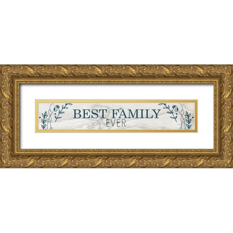 Best Family Gold Ornate Wood Framed Art Print with Double Matting by Kimberly, Allen
