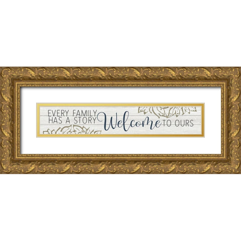 Every Family Gold Ornate Wood Framed Art Print with Double Matting by Kimberly, Allen