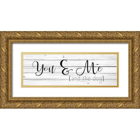 And the Dog Gold Ornate Wood Framed Art Print with Double Matting by Kimberly, Allen