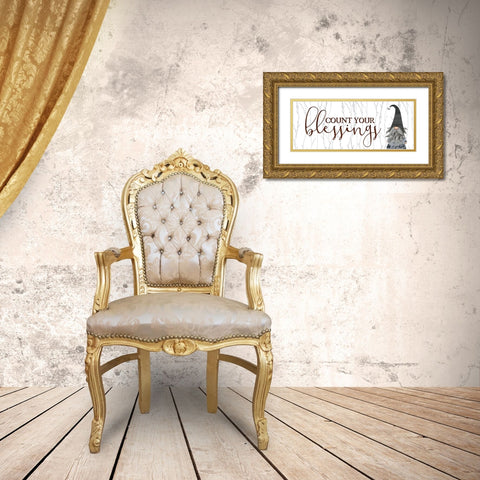 Count Your Blessings Gold Ornate Wood Framed Art Print with Double Matting by Kimberly, Allen