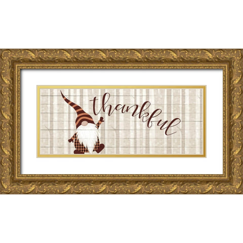 Autumn Gnomes 1 Gold Ornate Wood Framed Art Print with Double Matting by Allen, Kimberly