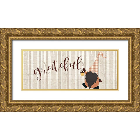 Autumn Gnomes 2 Gold Ornate Wood Framed Art Print with Double Matting by Allen, Kimberly