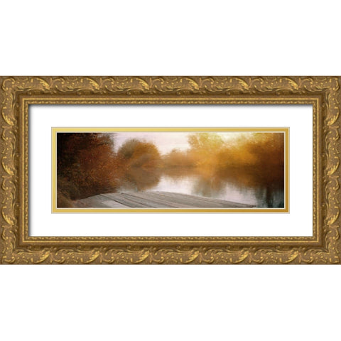 Lake View Gold Ornate Wood Framed Art Print with Double Matting by Allen, Kimberly