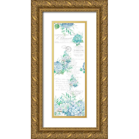 Recharge Panel Gold Ornate Wood Framed Art Print with Double Matting by Allen, Kimberly