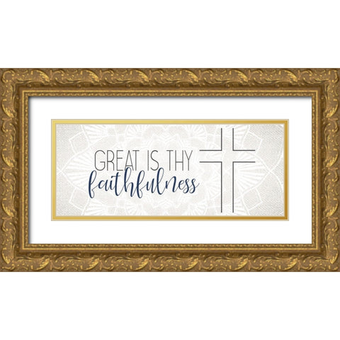 Great Gold Ornate Wood Framed Art Print with Double Matting by Allen, Kimberly