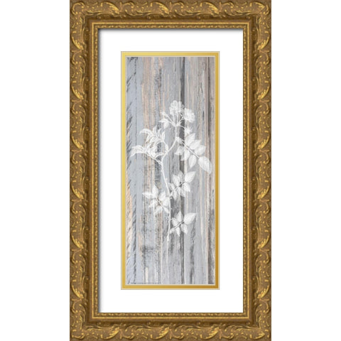 Botanical Wood 1 Gold Ornate Wood Framed Art Print with Double Matting by Allen, Kimberly