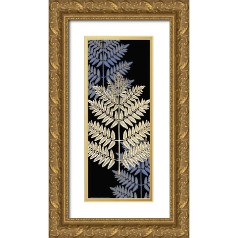 Fern Gold 1 Gold Ornate Wood Framed Art Print with Double Matting by Allen, Kimberly